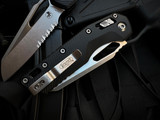 Microtech MSI S/E Folder Fluted Black Aluminum Body w/ M390MK Stonewashed Partially Serrated Blade (3.75") 210-11FL