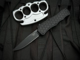 Hogue Exploit OTF Black Aluminum Body and Tritium Trigger w/ CPM S30V Clip Point Plain Edge Blade (3.5") 34057