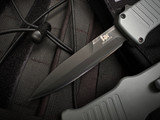 Hogue HK Incursion OTF Grey Aluminum Body w/ 154CM Black Bayonet Plain Edge Blade (3.9") 54092