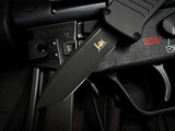 Hogue HK Mini Incursion OTF Black Aluminum Body w/ 154CM Black Tanto Plain Edge Blade (2.95") 54046