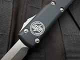 PRE-OWNED Microtech 2019 Bladeshow Special Ultratech Bayonet Black Aluminum Body w/ Stonewashed Plain Edge Blade (3.4")