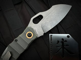 Homer Zhu Custom Hero Lockback Folder Sculpted Green Titanium Body w/ VG-10 Stonewashed Plain Edge Blade (3.58") #036