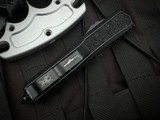 Microtech Makora T/E Tactical Black Aluminum Body w/ Tactical Black Plain Edge Blade (3.4") 207-1TS