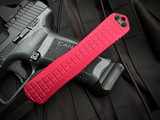 Heretic Knives Manticore X T/E Red Grenade Grip Black Aluminum Body w/ CPM Magnacut Plain Edge Blade (3.75") H031F-6A-RED