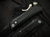 Pro-Tech Oligarch Auto Folder Black Aluminum Body w/ Magnacut DLC Plain Edge Blade (3.25") DS103