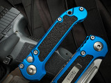 Microtech LUDT Auto Folder Blue Aluminum Body w/ M390MK Stonewashed Partially Serrated Blade (3.5") 1135-11BL