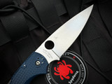 Spyderco Native Chief Folder Blue Lightweight Body w/ SPY27 Satin Plain Edge Blade (4.02") C244PCBL