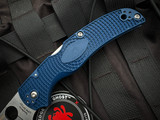 Spyderco Native Chief Folder Blue Lightweight Body w/ SPY27 Satin Plain Edge Blade (4.02") C244PCBL