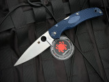 Spyderco Native Chief Folder Blue Lightweight Body w/ SPY27 Satin Plain Edge Blade (4.02") C244PCBL