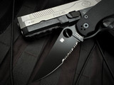 Spyderco Military 2 Folder Black G10 Body w/ S30V Black Partially Serrated Blade (4") C36GPSBK2