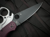 Spyderco Police 4 Burgundy FRN Lightweight Body w/ PD#1 Black Plain Edge Blade (4.38") C07BGBKP4