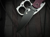 Spyderco Police 4 Burgundy FRN Lightweight Body w/ PD#1 Black Plain Edge Blade (4.38") C07BGBKP4