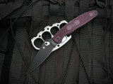 Spyderco Police 4 Burgundy FRN Lightweight Body w/ PD#1 Black Plain Edge Blade (4.38") C07BGBKP4