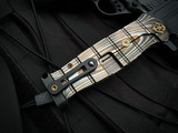 Medford USMC Fighter Flipper Bronzed "Multi G-10" Titanium Body w/ S45VN DLC Plain Edge Blade (4.25")
