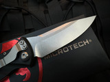 Microtech Socom Elite S/E Auto Folder 30th Anniversary Black Aluminum Body w/ Stonewashed Plain Edge Blade (4") 160A-1030
