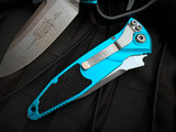 Microtech Socom Elite S/E Auto Folder Turquoise Aluminum Body w/ Stonewashed Plain Edge Blade (4") 160A-10TQ