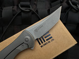 PRE-OWNED WE Knives Synergy2 Integral Milled Titanium Body w/ M390 Stonewashed Plain Edge Blade (3.5") 912C CMT3