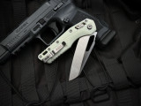 Microtech MSI S/E 30th Anniversary Edition White Tri-Grip Polymer Body w/ M390MK Stonewashed Plain Edge Blade (3.75") 210T-10PMWH30