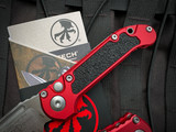 Microtech LUDT S/E Auto Folder Red Aluminum Body w/ M390MK Stonewashed Partially Serrated Blade (3.5") 1135-11RD