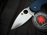Spyderco Sage 5 Cobalt Blue G10 Body w/ SPY27 Satin Plain Edge Blade (3") C123GPCBL