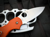 Spyderco Sage 5 Burnt Orange FRN Lightweight Body w/ CPM REX121 Satin Plain Edge Blade (3") C123BORP