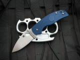 Spyderco Sage 5 Cobalt Blue FRN Lightweight Body w/ SPY27 Satin Plain Edge Blade (3") C123PCBL