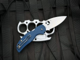 Spyderco Sage 5 Cobalt Blue FRN Lightweight Body w/ SPY27 Satin Plain Edge Blade (3") C123PCBL
