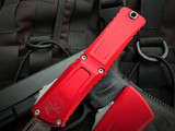 Microtech Combat Troodon S/E Red Aluminum Body w/ M390MK Stonewashed Plain Edge Blade (3.8") 1143-10RD