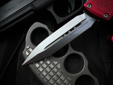 Microtech Combat Troodon D/E Red Aluminum Body w/ Stonewashed Plain Edge Blade (3.8") 1142-10RD