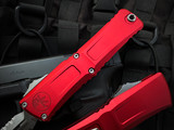 Microtech Combat Troodon D/E Red Aluminum Body w/ Stonewashed Partially Serrated Blade (3.8") 1142-11RD