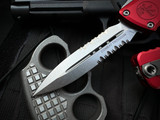Microtech Combat Troodon D/E Red Aluminum Body w/ Stonewashed Partially Serrated Blade (3.8") 1142-11RD