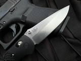 PRE-OWNED Benchmade Griptilian Axis Lock Folder Black Grivory Body w/ S30V Stonewashed Plain Edge Blade (3.45") 551-S30V