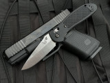PRE-OWNED Benchmade Griptilian Axis Lock Folder Black Grivory Body w/ S30V Stonewashed Plain Edge Blade (3.45") 551-S30V
