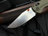PRE-OWNED Benchmade Taggedout SelectEdge™ Folder OD Green G10 Body w/ S45VN Stonewashed Plain Edge Blade (3.5") 15536