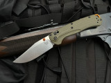 PRE-OWNED Benchmade Taggedout SelectEdge™ Folder OD Green G10 Body w/ S45VN Stonewashed Plain Edge Blade (3.5") 15536