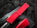 Microtech Combat Troodon D/E Red Aluminum Body w/ M390MK Full Serrated Blade (3.8") 1142-12RD