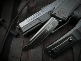 Microtech Combat Troodon T/E Black Tactical Aluminum Body w/ M390MK Black Plain Edge Blade (3.8") 1144-1T