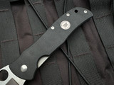 PRE-OWNED Spyderco bob Terzoula Starmate Folder Black G10 Body w/ CPM 440V Satin Partially Serrated Blade (3.625") C55GPSE