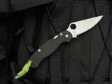 PRE-OWNED Spyderco Paramilitary 2 Folder Black Carbon Fiber Body w/ CPM-M4 Satin Plain Edge Blade (3.5") C81CFM42