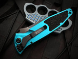 Microtech Socom Elite S/E Auto Folder Turquoise Aluminum Body w/ M390MK Black Plain Edge Blade (4") 160A-1TQ
