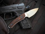 Buck 662 Alpha Scout Fixed Blade Walnut Dymalux Handles w/ S35VN Satin Drop Point Blade (2.875") 0662WAS-B