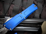 Microtech Combat Troodon D/E Navy Blue Aluminum Body w/ M390MK  DE Plain Blade (3.8") 1142-10NA