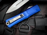 Microtech Combat Troodon D/E Navy Blue Aluminum Body w/ M390MK  DE Plain Blade (3.8") 1142-10NA