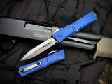 Microtech Combat Troodon D/E Navy Blue Aluminum Body w/ M390MK  DE Plain Blade (3.8") 1142-10NA