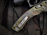 Microtech Amphibian RAM-LOK Folder Outbreak Edition Fluted Aluminum Body w/ M390MK Plain Edge Blade (3.9") 137RL-1FLOBS