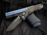 Microtech Amphibian RAM-LOK Folder Outbreak Edition Fluted Aluminum Body w/ M390MK Plain Edge Blade (3.9") 137RL-1FLOBS