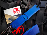 Microtech Combat Troodon S/E Navy Blue Aluminum Body w/ M390MK Black Partially Serrated Blade (3.8") 1143-2NA