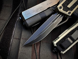 Microtech Scarab II D/E-S Sand Aluminum Body w/ M390MK Black Edge Blade (3.9") 1180-1SN