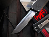 Microtech Combat Troodon T/E Black Aluminum Body w/ M390MK Stonewashed Partially Serrated Blade (3.8") 1144-11