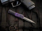 Microtech Hera II Mini D/E Bats Pattern Halloween Edition w/ M390MK Plain Edge Blade (2.875") 1702M-1HWBAS